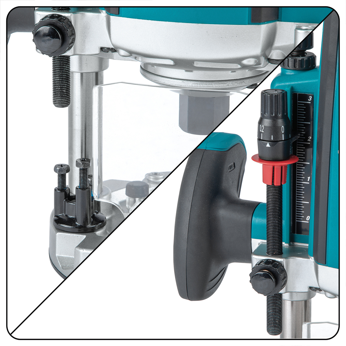 Makita 2100W 12.7mm (1/2") Plunge Router RP2301FC05
