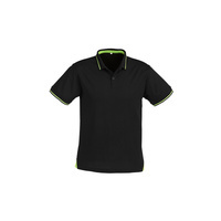 Mens Jet Polo Black/Bright Green Small