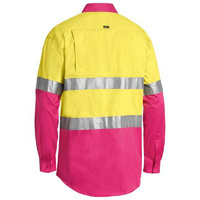 Taped Hi Vis Cool Lightweight Shirt Lime/Charcoal Size S