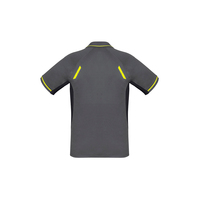 Mens Renegade Polo Grey/Black/Fluoro Yellow XL