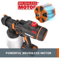 WORX NITRO 20V Brushless HVLP Paint Sprayer Kit with 2.0ah POWERSHARE Battery & Charger WX020.B