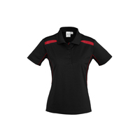 Ladies United Short Sleeve Polo Royal/White 22