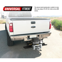 FIERYRED Universal Steel Winch Mount Mounting Plate Cradle 9000lbs-14500lbs Truck
