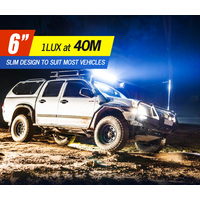 Pair 6inch LED Work Light Bar Flood Beam Lamp Reverse Offroad 4x4