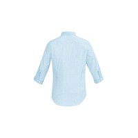 Biz Corporates Fifth Avenue Womens 3/4 Sleeve Shirt Alaskan Blue Size 4