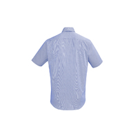 Biz Corporates Hudson Mens Short Sleeve Shirt Patriot Blue Size XS