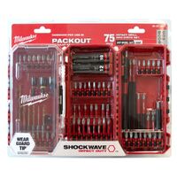 Milwaukee SHOCKWAVE 75 Piece Drill, Drive and Fastening Set 48324048
