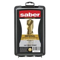 Saber Fractional 29 Piece TiN Coated M2-HSS Jobber Set 8011-F3