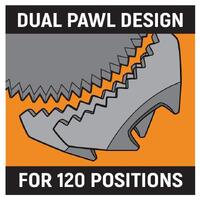 GearWrench 2 Piece 1/4" & 3/8"Dr 120XP Dual Material Handle Locking Flex Head Ratchet Set 81381