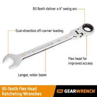 GearWrench 5/16" 90T 12 Pt Flex Head Ratcheting Combination Wrench 86741