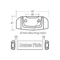Narva White Led License Licence Number Plate Light Lamp New Trailer Truck 90862W