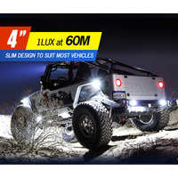 LIGHTFOX 8x 4inch LED Work Light Bar Spot Flood Work Fog Lamp Reverse Offroad 4WD