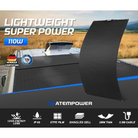 ATEM POWER 110W 12V Flexible Solar Panel Power Battery Mono Charging Shingled