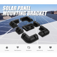 7Pcs Solar Panel Corner Mounting Brackets Kit Black