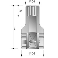 26mm x 1/2 Dr 6pt THIN WALL DEEP SOCKET - DUAL ACTION 1124026B