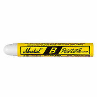 Markal "B" WHITE Dymark Tyre Crayon / Chalk / Paint Stick (Box of 12)