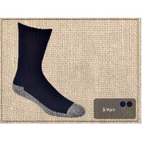 Bamboo 1-Pack 3-Yarn Work Socks Size 4-6 Colour Black