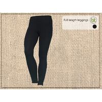 Bamboo Unisex Full Length Leggings Size S Colour Black