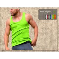 Bamboo Mens Singlet Size S Colour Black