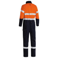 TenCate Tecasafe�� Plus 700 Taped Hi Vis Engineered FR Vented Coverall Orange/Navy Size 77 REG