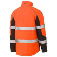 Taped Hi Vis Puffer Jacket with Stand Collar Orange/Navy Size XS