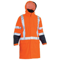 X Taped Hi Vis TTMC Stretch PU Rain Coat Orange Size XS
