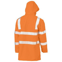Taped Hi Vis Rail Wet Weather Jacket Rail Orange Size XS