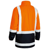 Taped Hi Vis Rain Shell Jacket Orange/Navy Size XS