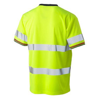 Taped Hi Vis Polyester Mesh T-Shirt Yellow Size XS