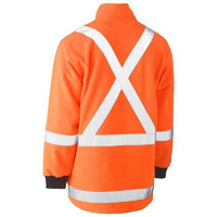 X Taped TTMC Hi Vis Polar Fleece 1/4 Zip Pullover Orange Size XS