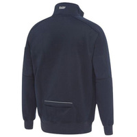 Work Fleece 1/4 Zip Pullover with Sherpa Lining Navy Size XS