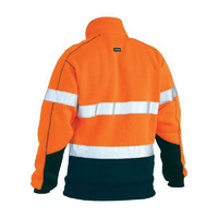 Taped Hi Vis 1/4 Zip Fleece Pullover Orange/Navy Size XS