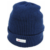 THINSULATE Acrylic Rib Knit BEANIE Hat Winter Thermal Lined Warmer Snow Ski - Navy Blue