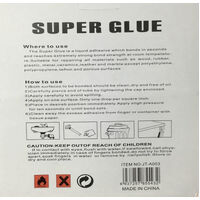 8x 3g SUPER GLUE DIY Stick Together Plastic Leather Ceramics Rubber Metal Wood