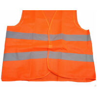 10x Hi Vis Safety VEST Reflective Tape Workwear Orange ONE SIZE Night & Day BULK