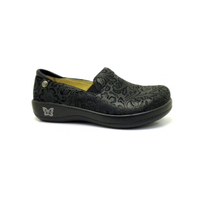 ALEGRIA Kelli Nursing Shoes Slip On Women's Work Working Hospitality - Black Embossed Paisley - 37