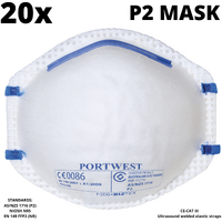20x P2 Face Mask Safety Disposable Air Pollution Filter Flu Smoke
