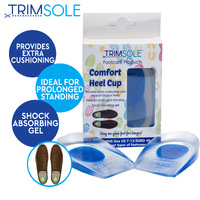 TRIMSOLE Men's Comfort Heel Cup Silicone Gel Pad Cushion Insoles Inserts  (1 Pair)