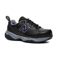 New Balance Women's 627 Steel Cap Toe Safety Shoes Runners Work - Black/Purple - US 10