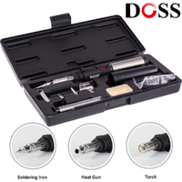 Doss PRO Gas Soldering Iron Kit Soldering Torch Hot Air 3 in1