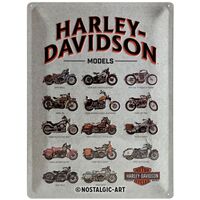 Nostalgic-Art Large Sign Harley-Davidson Model Chart