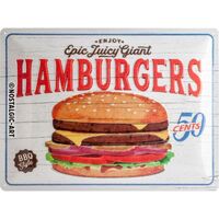 Nostalgic-Art Large Sign Hamburgers