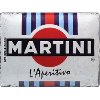 Nostalgic-Art Large Sign Martini - L'Aperitivo Racing Stripes