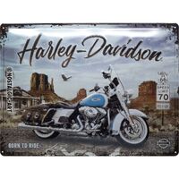 Nostalgic-Art Large Sign Harley-Davidson Route 66 Road King Classic