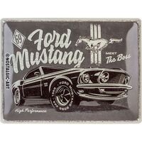 Nostalgic-Art Large Sign Ford Mustang - Meet The Boss