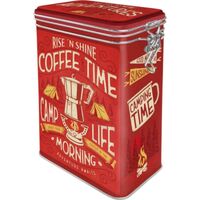 Nostalgic-Art Clip Top Tin Coffee Time Camp Life