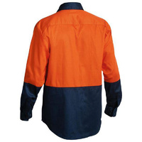 HI Vis Drill Shirt Orange/Navy Size XS