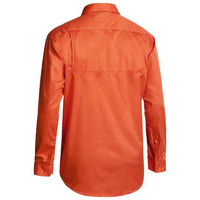 Hi Vis Cool Lightweight Drill Shirt Orange Size S