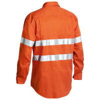 Taped Hi Vis Cool Lightweight Drill Shirt Orange Size XS