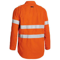 TenCate Tecasafe Plus 700 Taped Hi Vis FR Vented Shirt Orange Size S